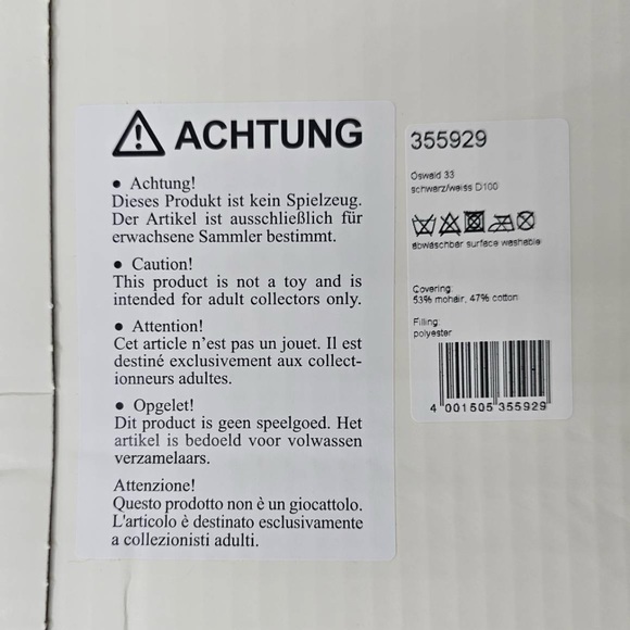 Disney 100 Steiff - Platinum Mickey Mouse 12" Collectible Teddy Bear - Picture 14 of 15